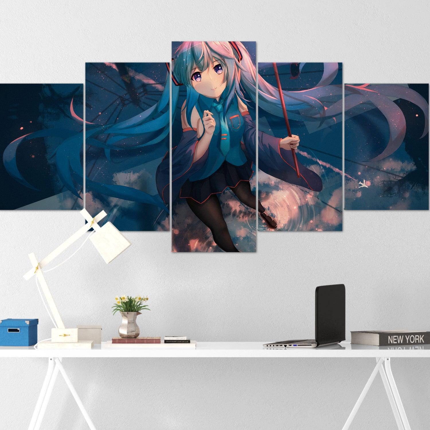 Anime Girl 061 5 Stck Leinwand Bilder Bedrucken Wandbilder Hddrucke Kunst Poster Rahmenbgiql