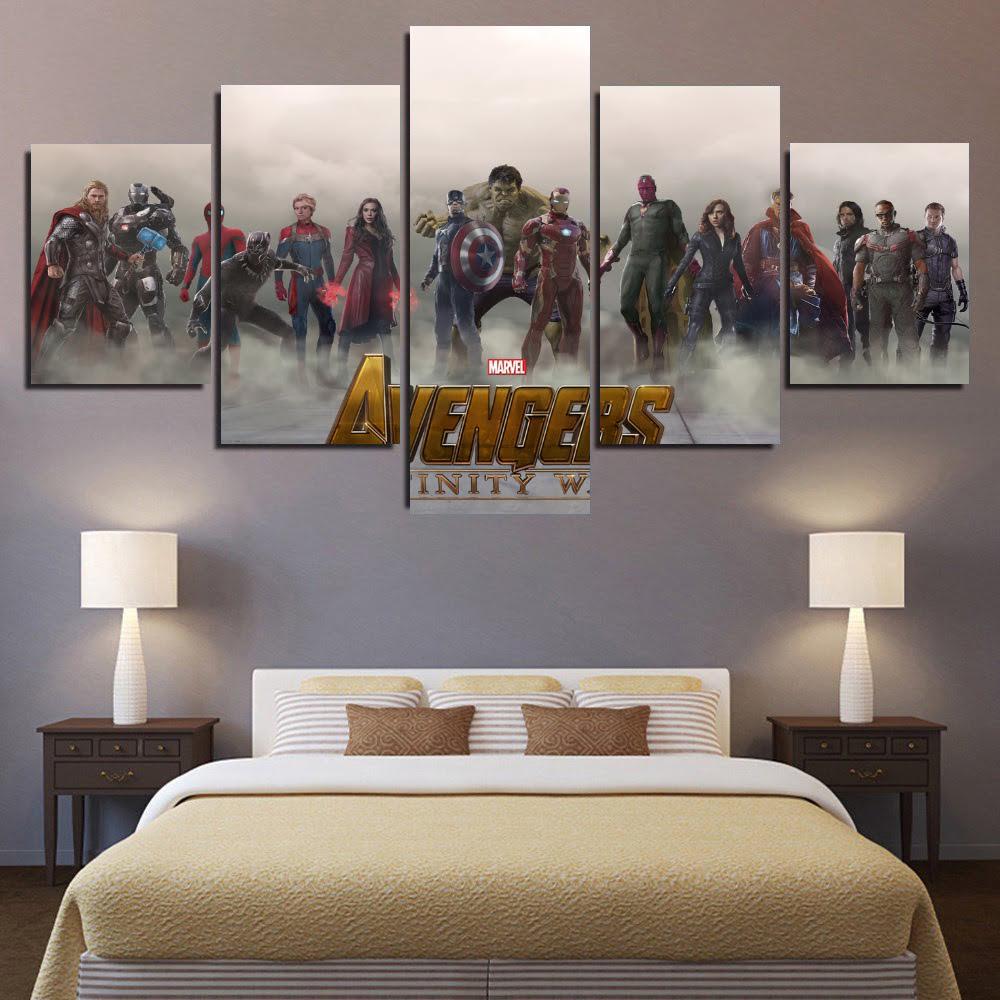 Avengers Infinty War Film Fan Art G6 5 Stck Leinwand Bilder Bedrucken Wandbilder Hddrucke Kunst Poster