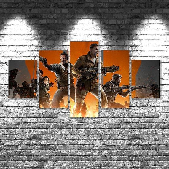 Call Of Duty 05 Spielen 5 Stck Leinwand Bilder Bedrucken Wandbilder Hddrucke Kunst Poster Rahmenbntke