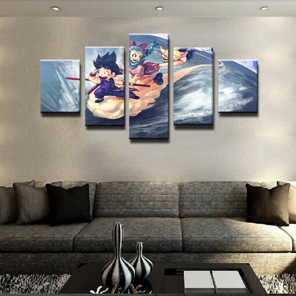 Decorative Dragon Ball On Anime 5 Stck Leinwand Bilder Bedrucken Wandbilder Hddrucke Kunst Poster Rahmen1Yne5