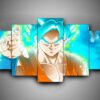 Dragon Ball Goku Saiyan Blue Anime 5 Stck Leinwand Bilder Bedrucken Wandbilder Hddrucke Kunst Poster Rahmennrkyu