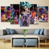 Dragon Ball Z 3 Anime 5 Stck Leinwand Bilder Bedrucken Wandbilder Hddrucke Kunst Poster Rahmen2Gqvv