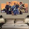 Grand Theft Auto V Character Posters 8 Gaming 5 Stck Leinwand Bilder Bedrucken Wandbilder Hddrucke Kunst Poster Rahmenaaald