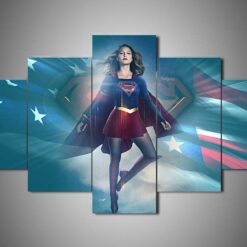 Supergirl 1 Dc 5 Stck Leinwand Bilder Bedrucken Wandbilder Hddrucke Kunst Poster Rahmenmz1L3