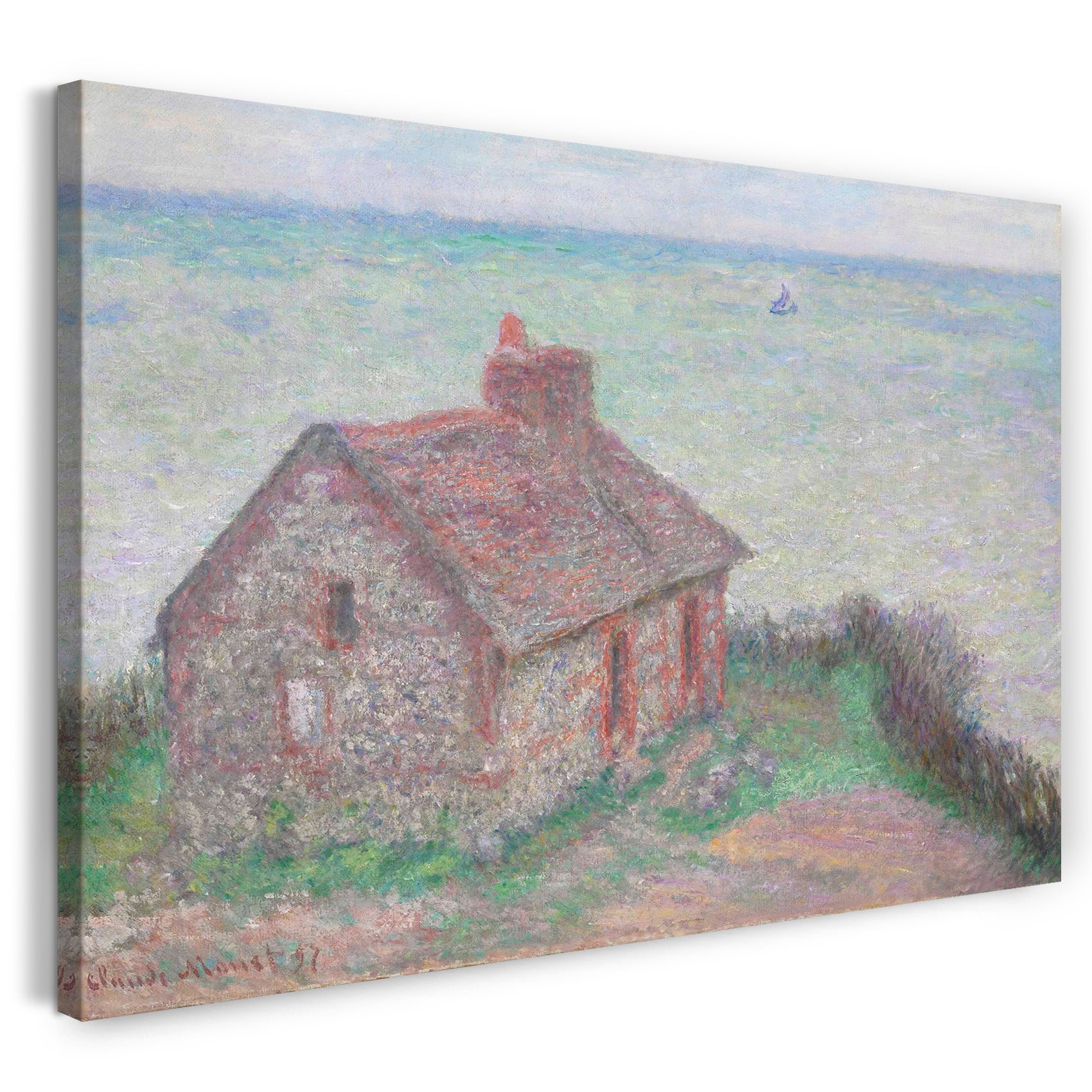 Leinwandbild Claude Monet Das Haus Von Douanier Rosa Effekt 8372