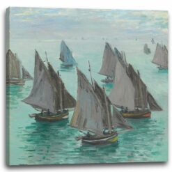 Leinwandbild Claude Monet Fischerboote Ruhiges Wetter 8334
