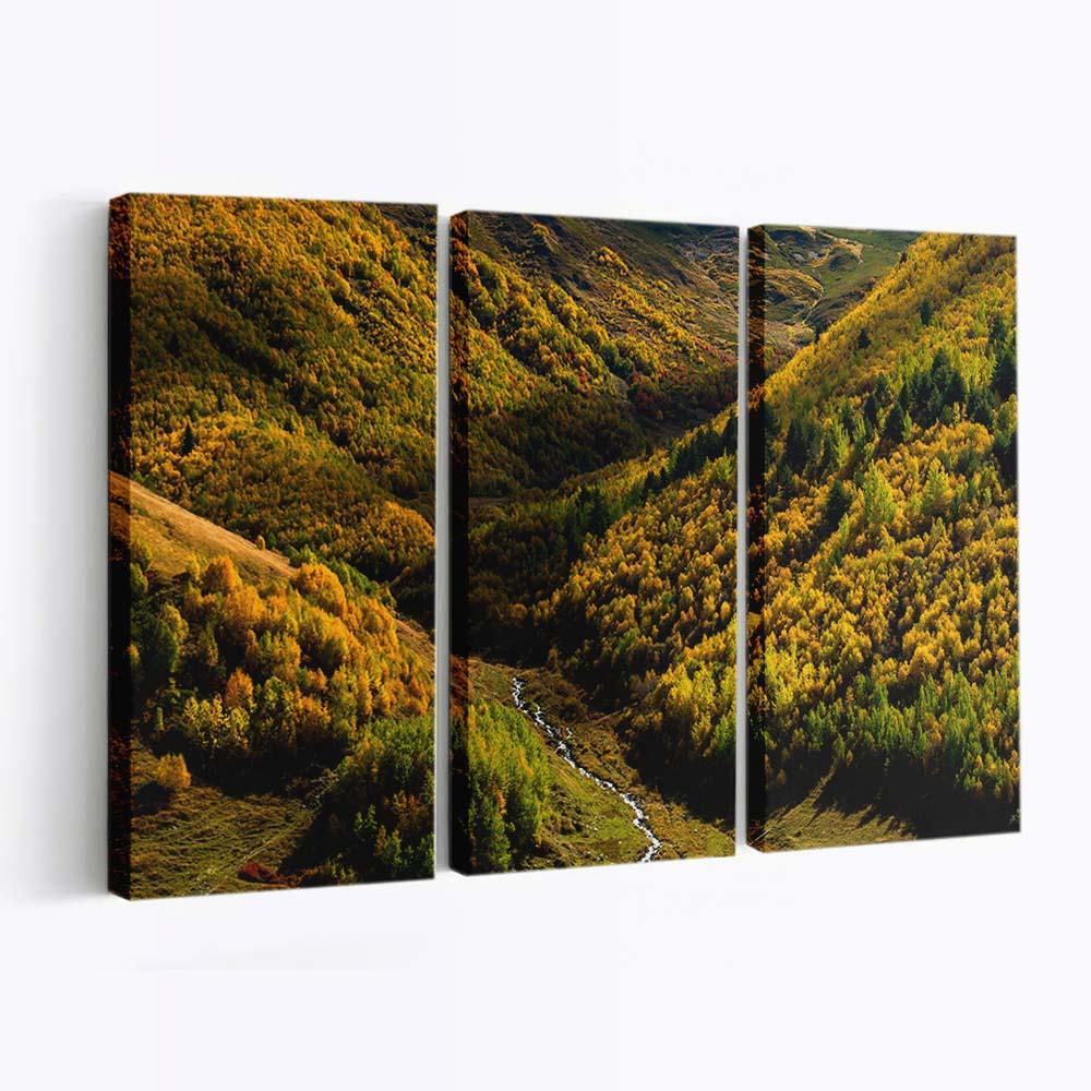 vivid autumn colors ushguli georgia wallpaper