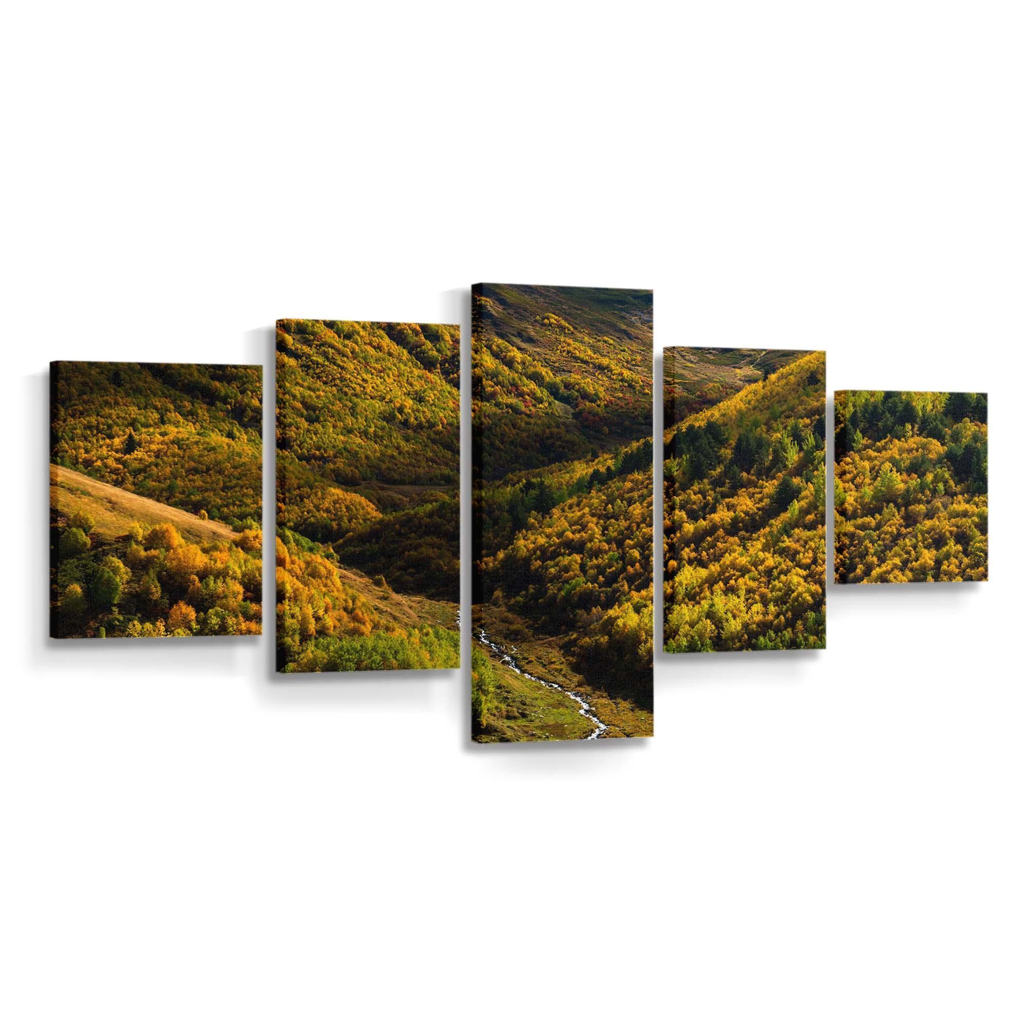 vivid autumn colors ushguli georgia wallpaper