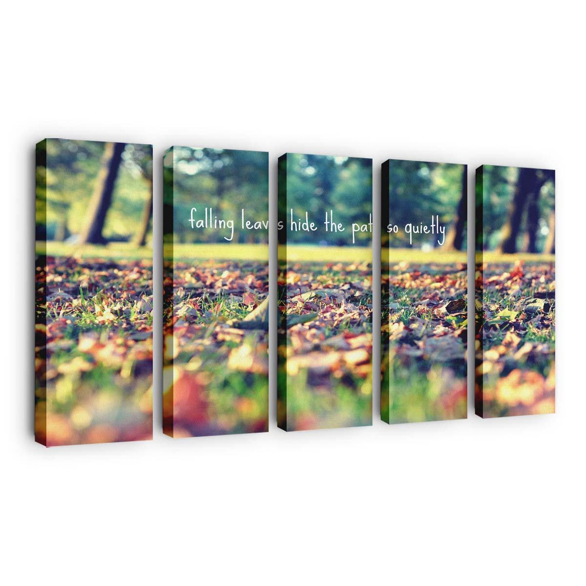 falling leaves hide the path so quietly wallpaper