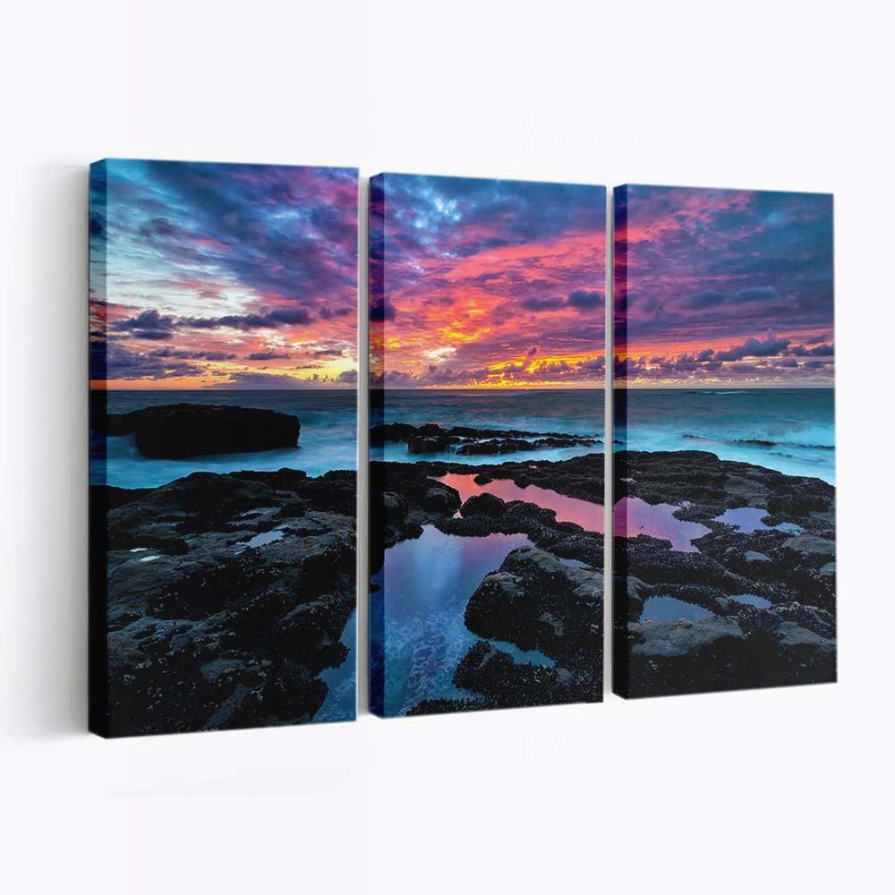 colorful clouds ocean wallpaper
