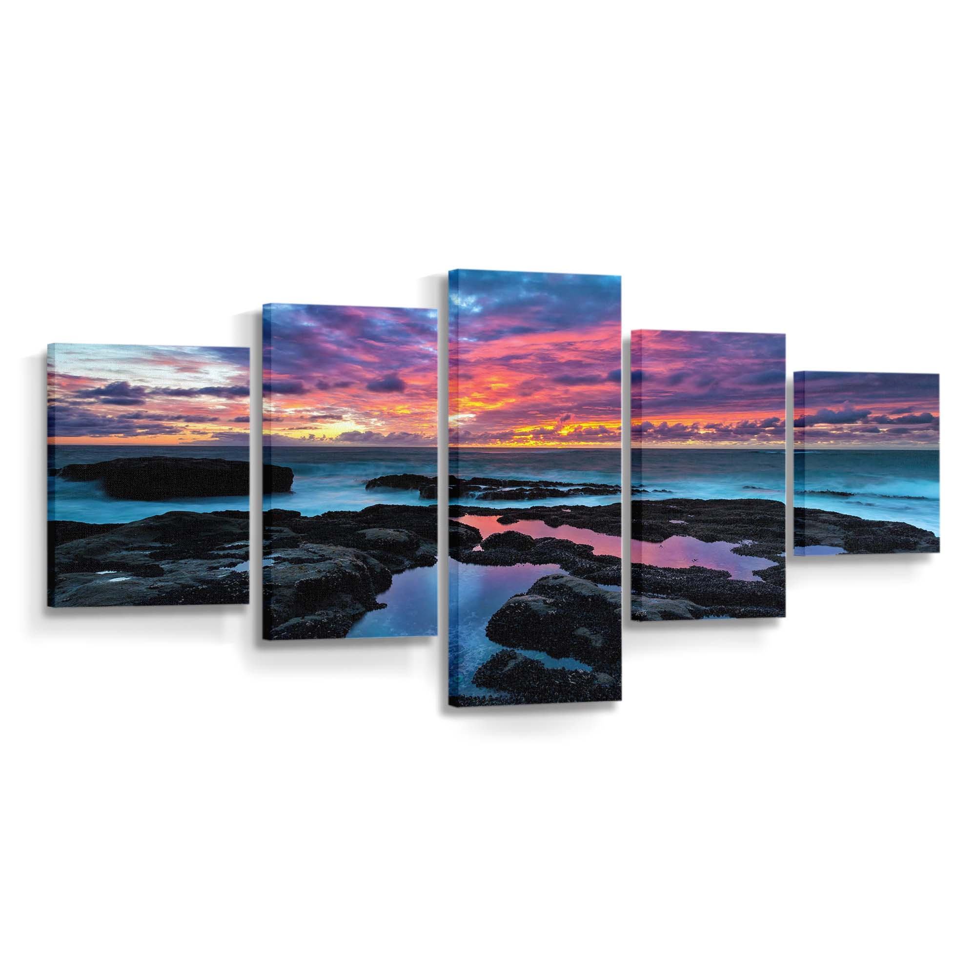 colorful clouds ocean wallpaper