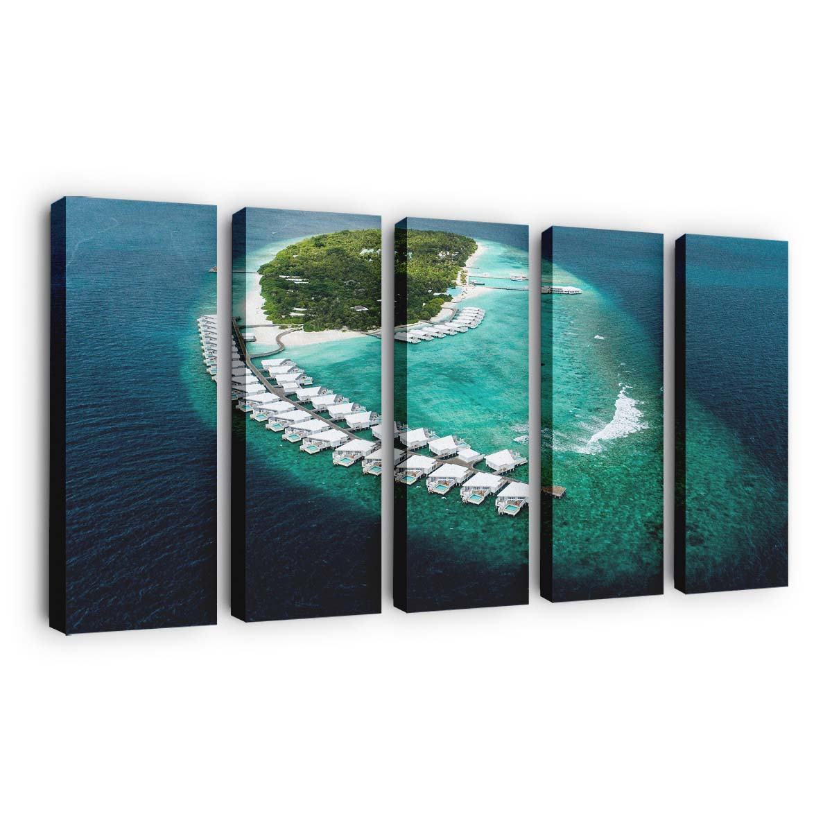 maldives island resort aerial view wallpaper
