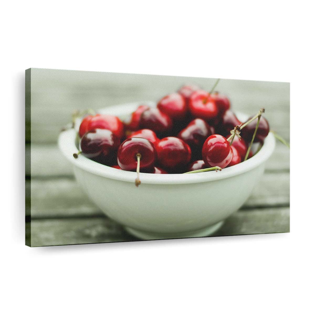 Eine Schale voller Kirschen Leinwandbilder – Wandbilder a bowl full of cherries wallpaper