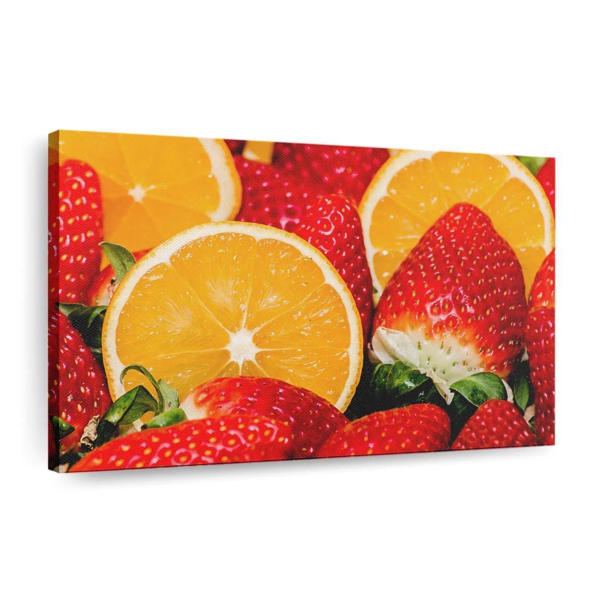 oranges and strawberries wallpaper