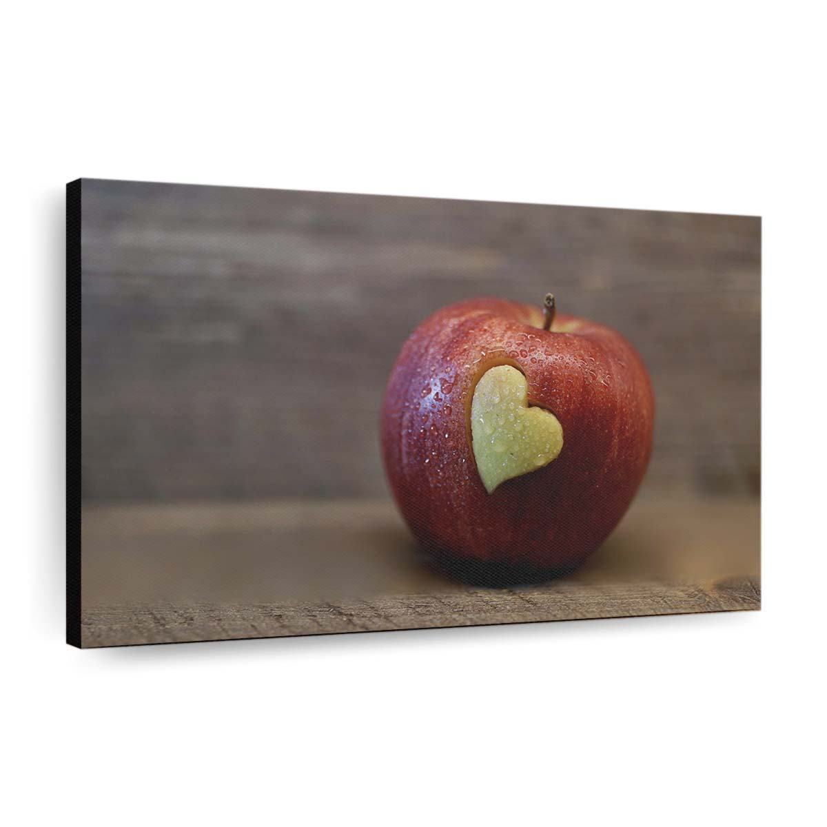 red apple heart wallpaper