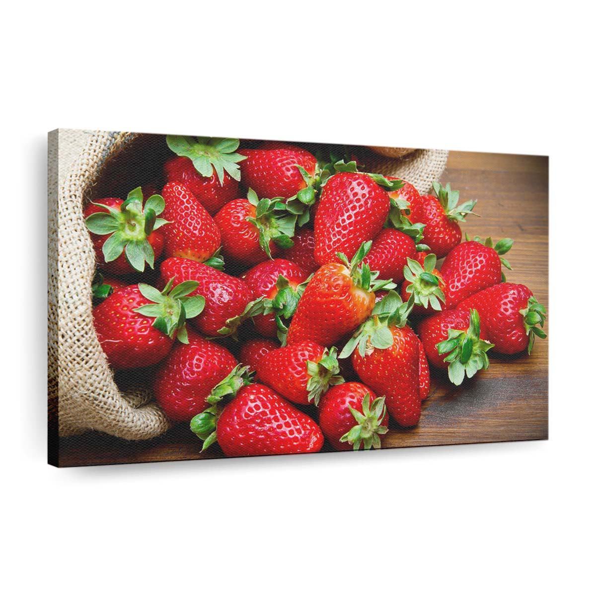 Erdbeeren Früchte Leinwandbilder – Wandbilder strawberries fruits wallpaper