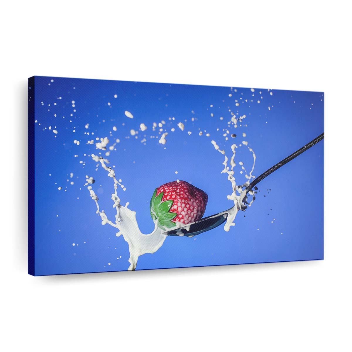 strawberry spoon milk wallpaper