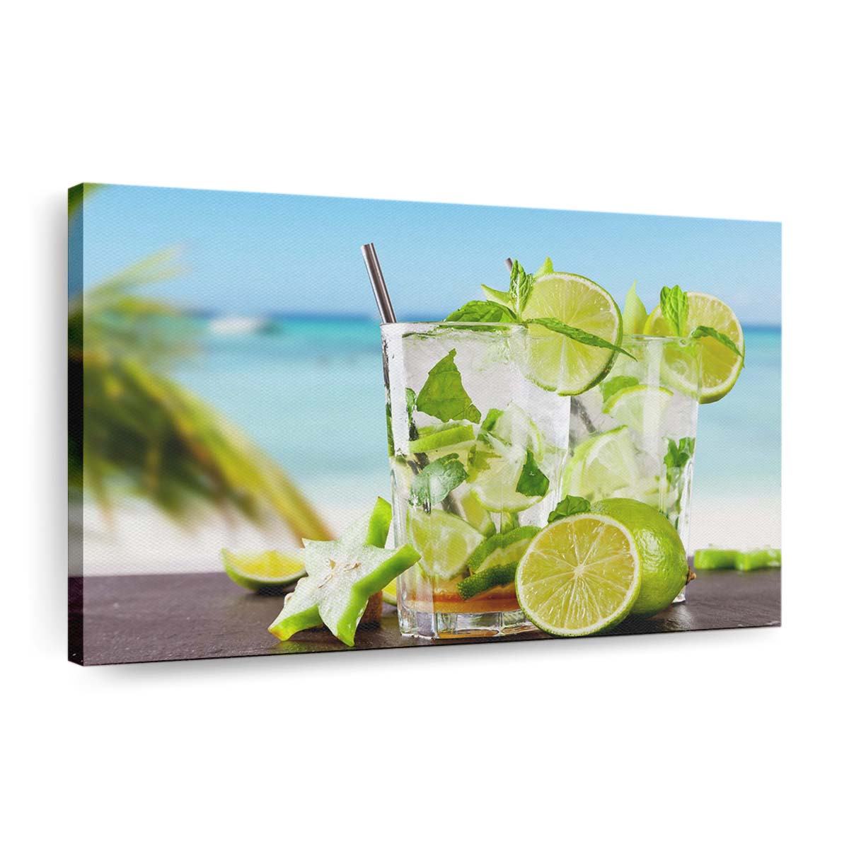 tropical cocktail with lime wallpaper