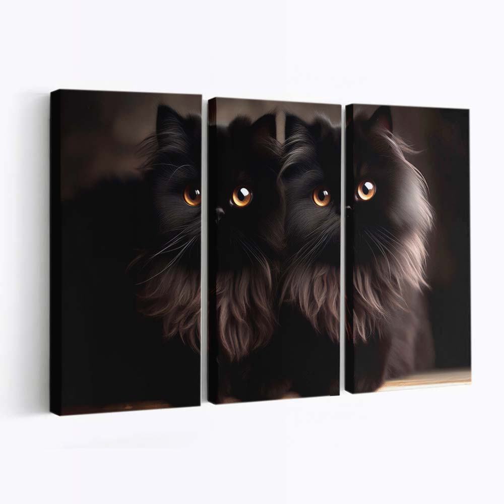 two beautiful black doll face persan cats wallpaper