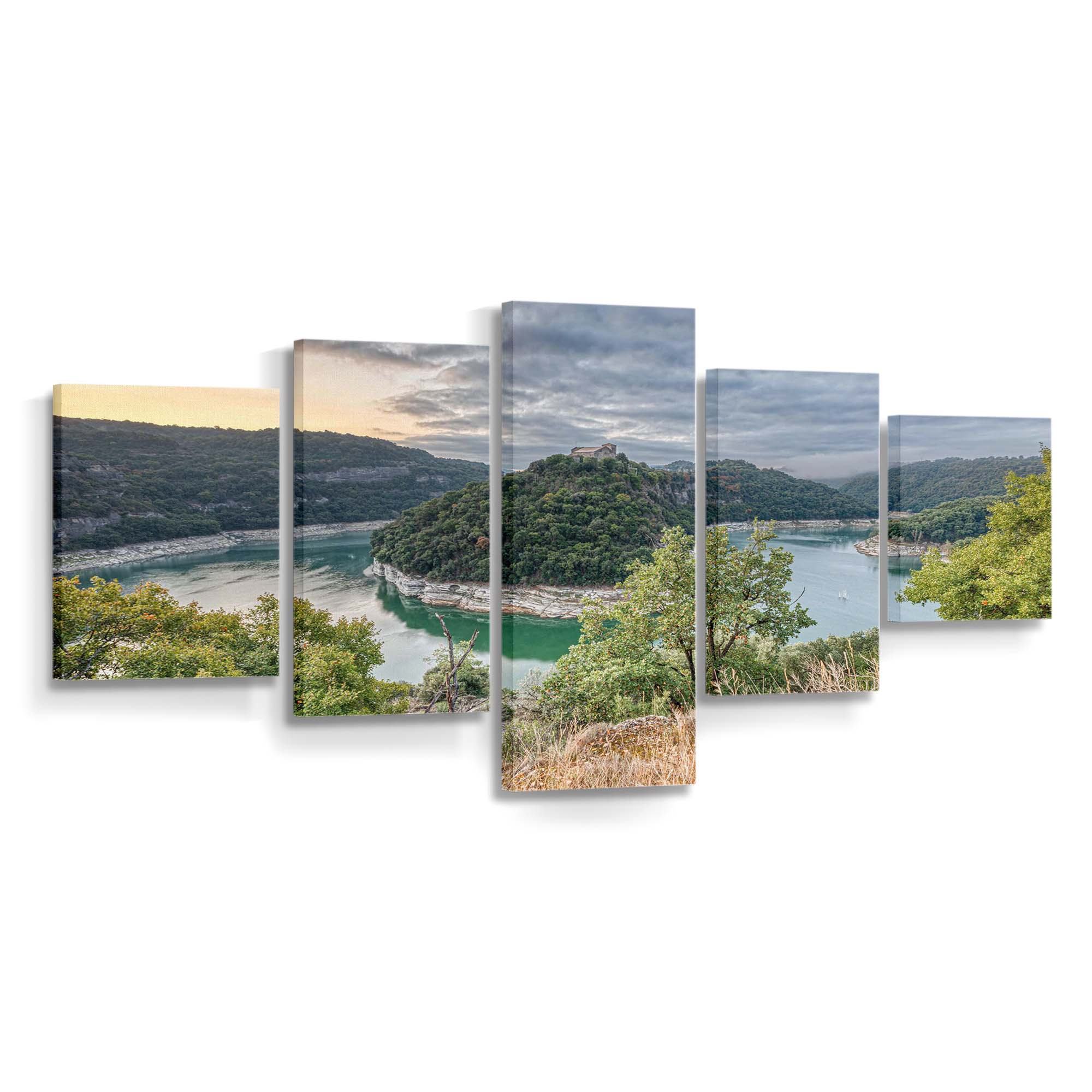 sunrise at sant pere de casserres catalonia wallpaper