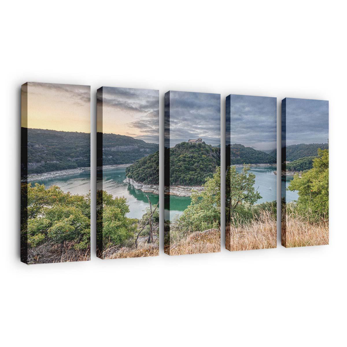 sunrise at sant pere de casserres catalonia wallpaper