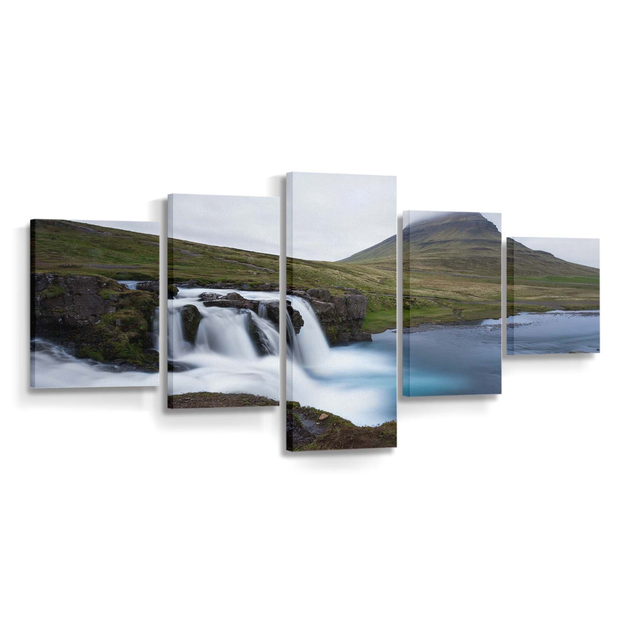 kirkjufellsfoss waterfall kirkjufell mountain snaefellsnes iceland wallpape 0138