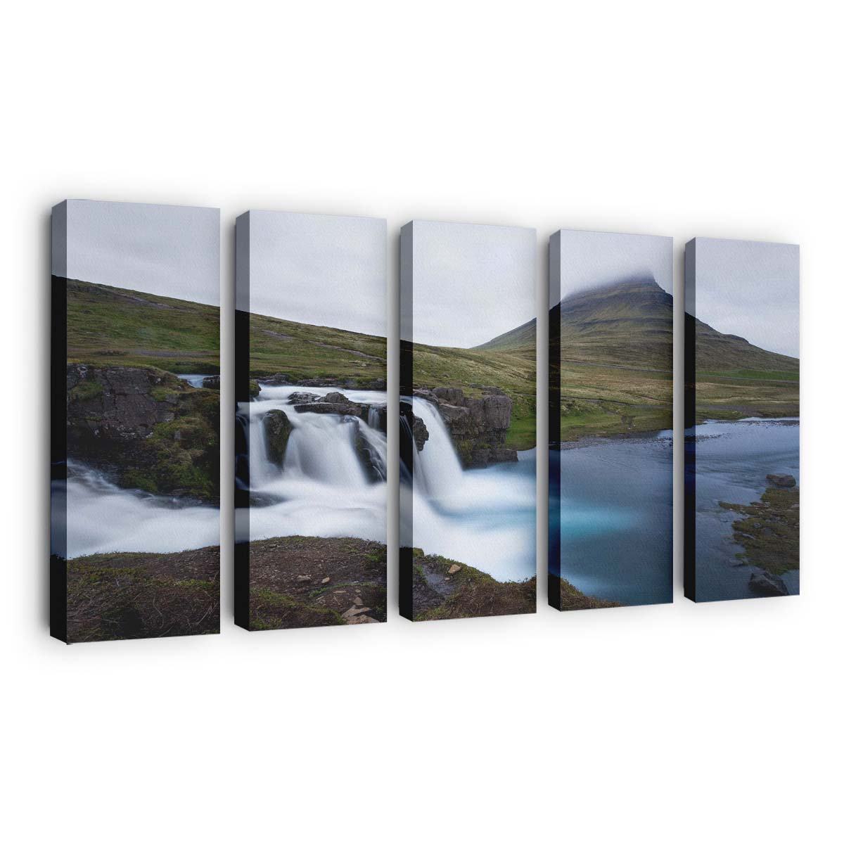 kirkjufellsfoss waterfall kirkjufell mountain snaefellsnes iceland wallpape 0138