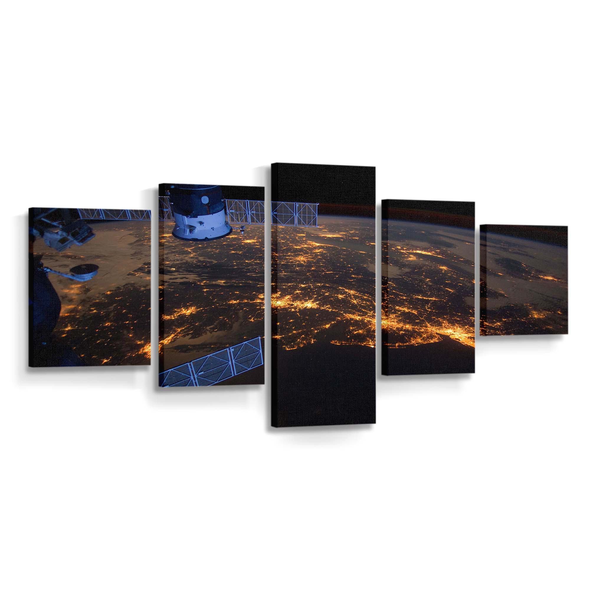 atlantic coast at night nasa international space station wallpaper