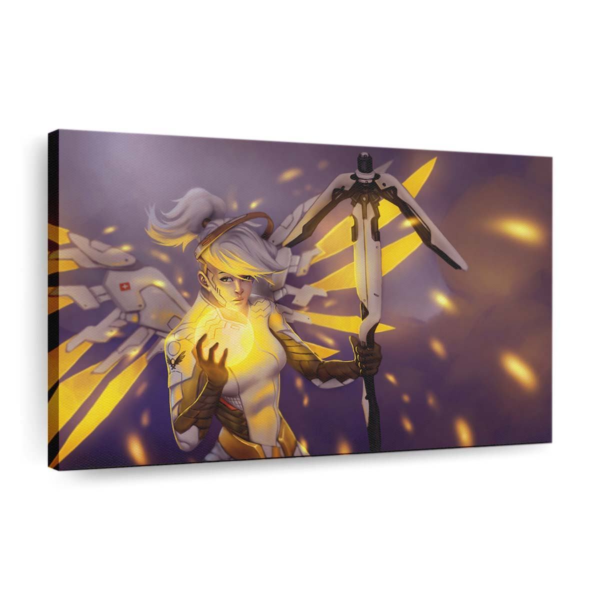 gold mercy overwatch fanart 5k ha