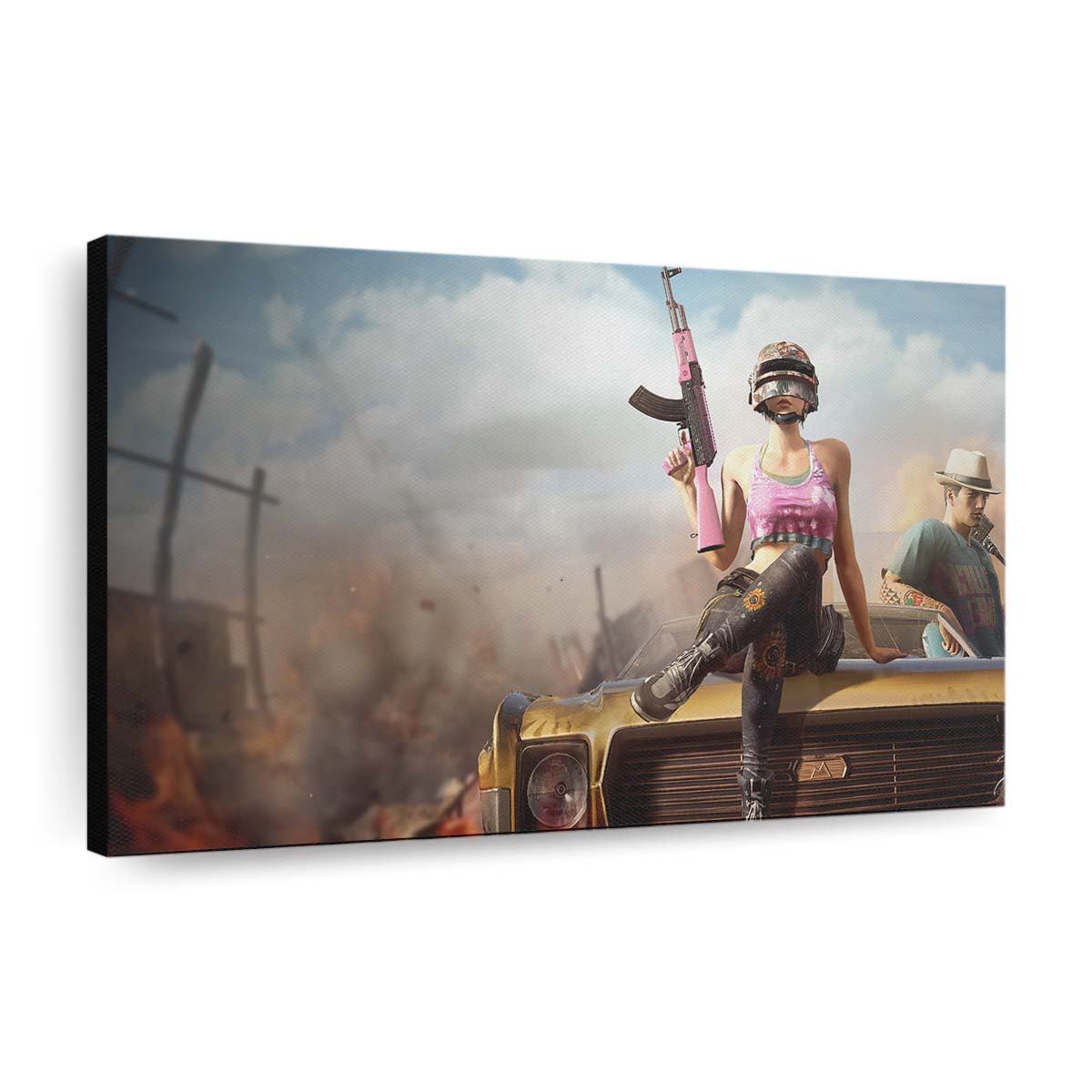pubg girl with gun 4k 2019 u9