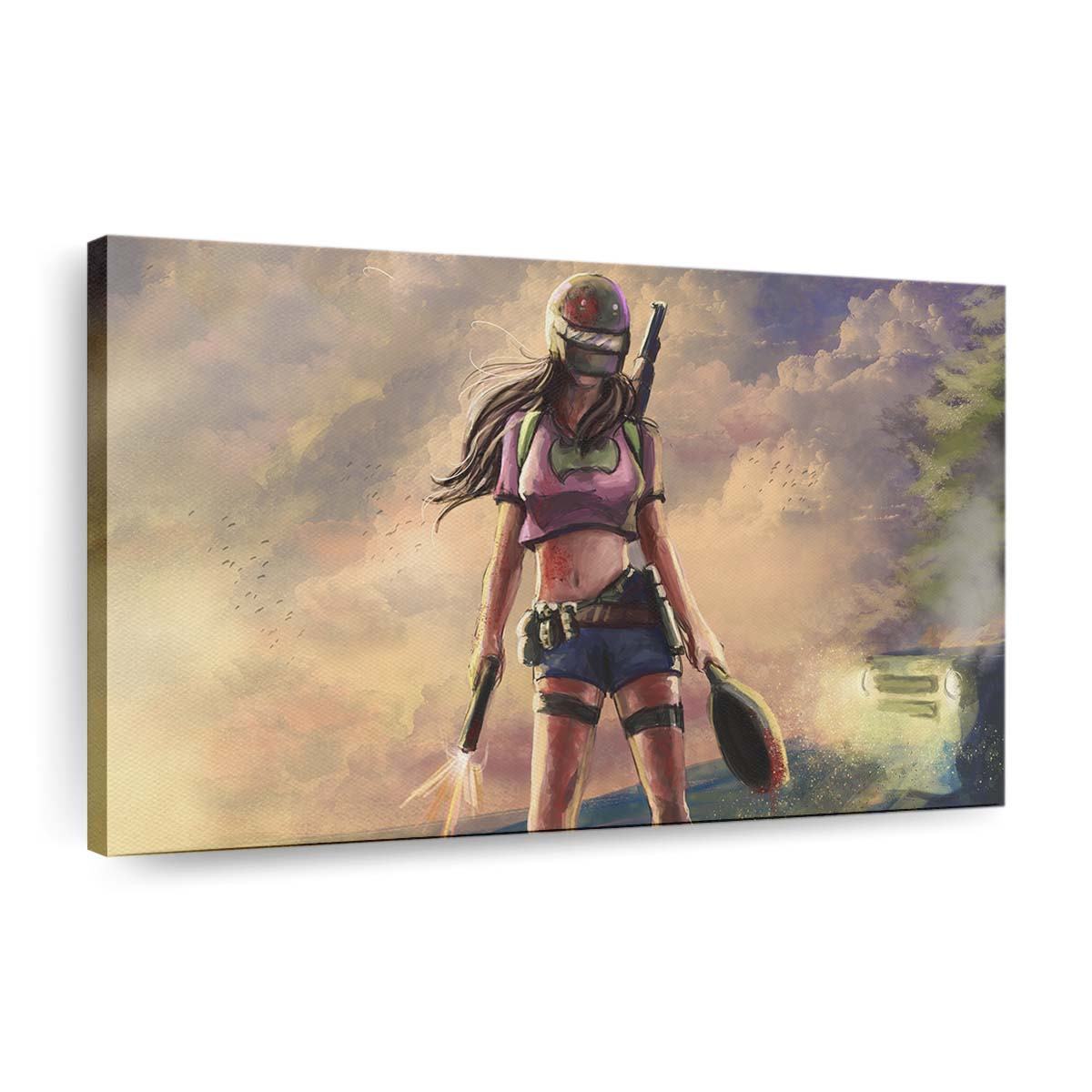 pubg helmet girl art m5