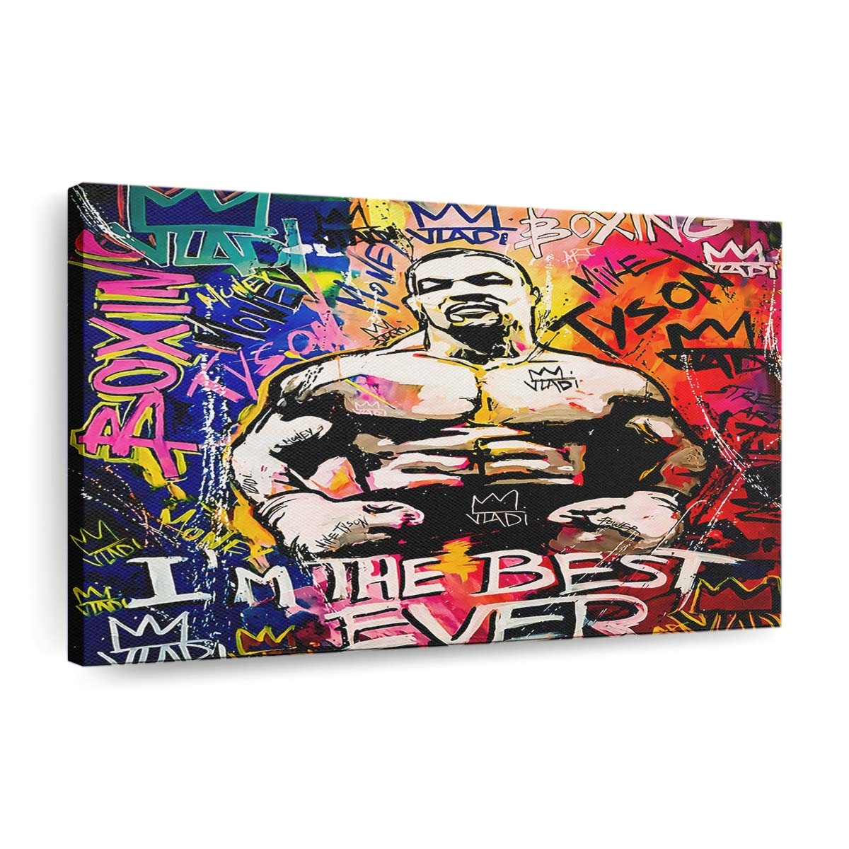 leinwand bilder boxer mike tyson pop art wandbilder hochwertiger kunstdruck b8374