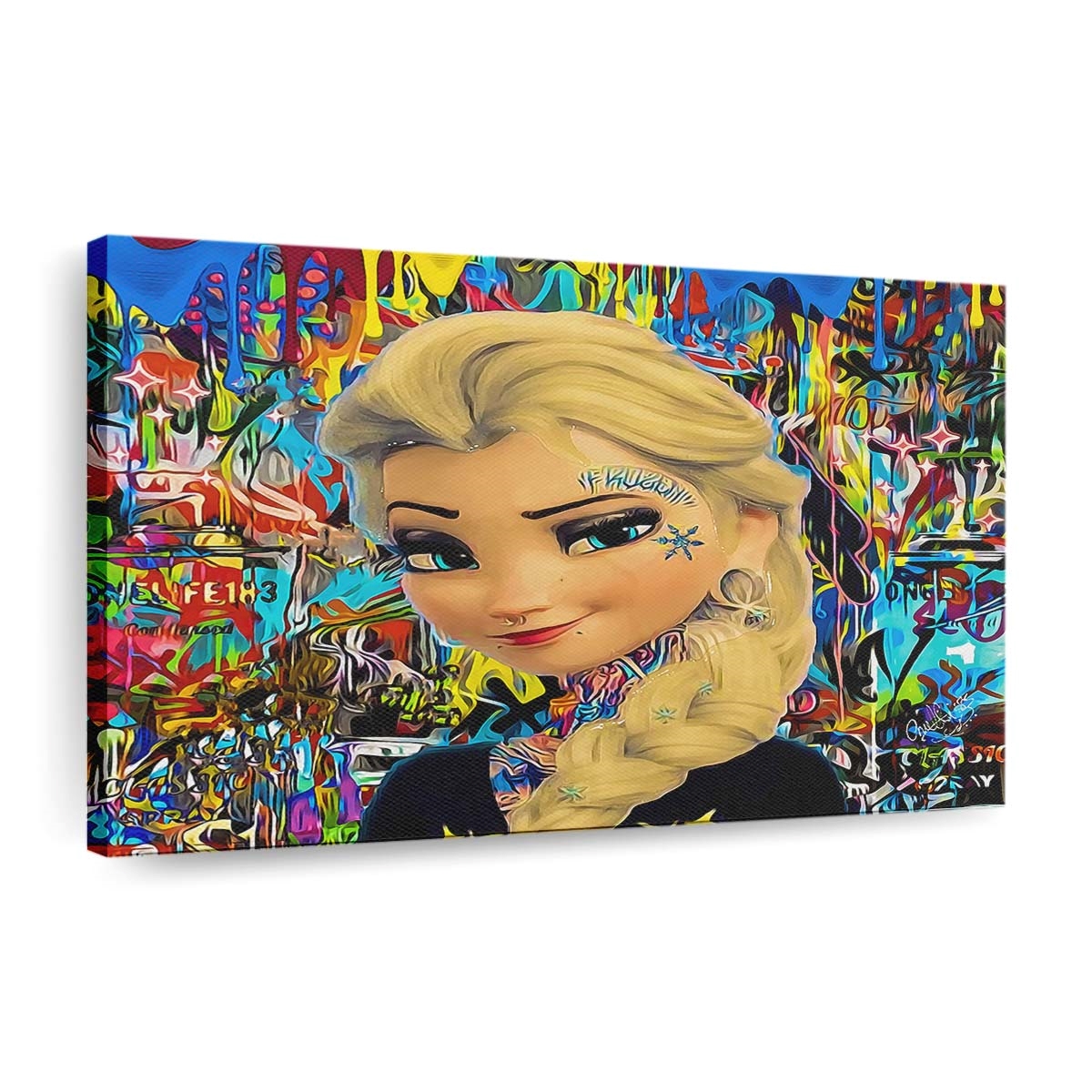 leinwand bilder eisknigin elsa pop art wandbilder hochwertiger kunstdruck b8208