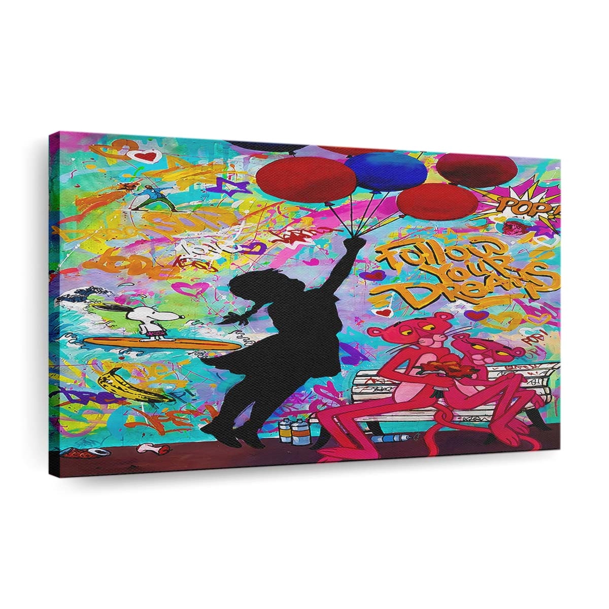 leinwand bilder follow your dreams pop art wandbilder hochwertiger kunstdruck b8211