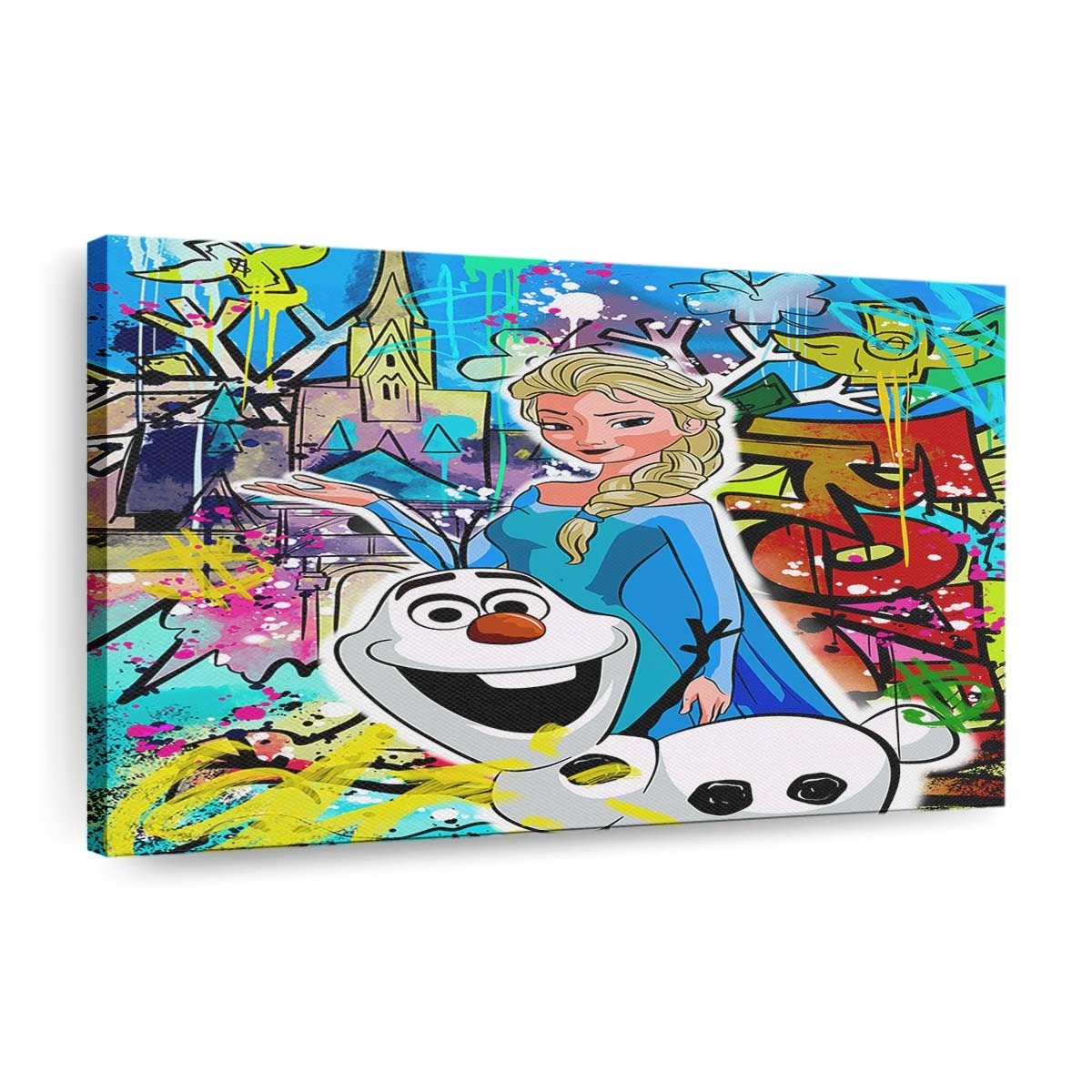 leinwand bilder frozen elsa olaf pop art wandbilder hochwertiger kunstdruck b8445