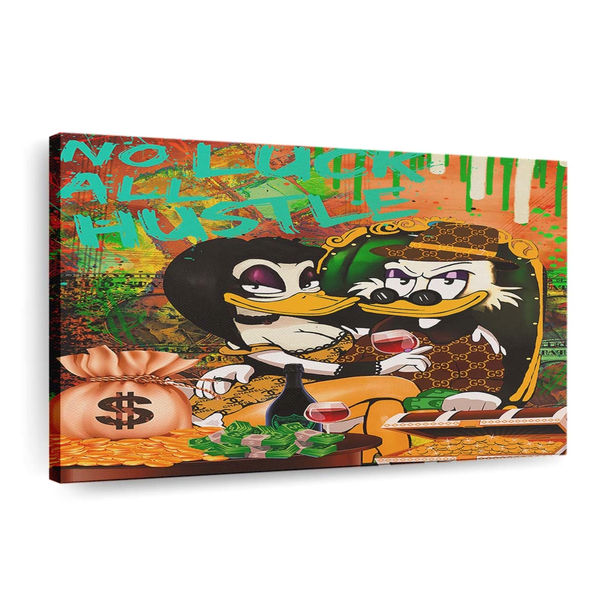 leinwand bilder gundel dagobert duck pop art wandbilder hochwertiger kunstdruck b8467