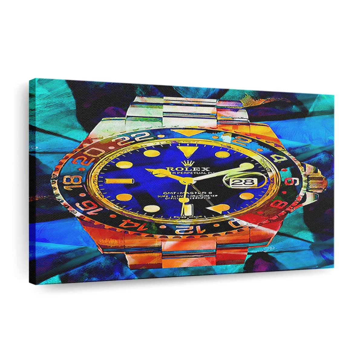 leinwand bilder luxus uhr schmuck pop art wandbilder hochwertiger kunstdruck b8267