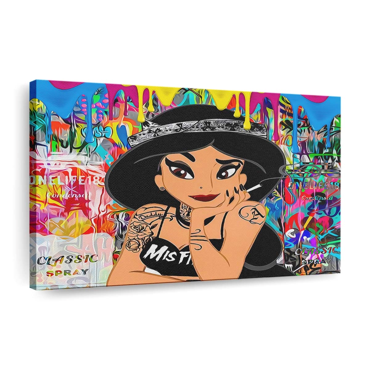 leinwand bilder prinzessin jasmin pop art wandbilder hochwertiger kunstdruck b8207