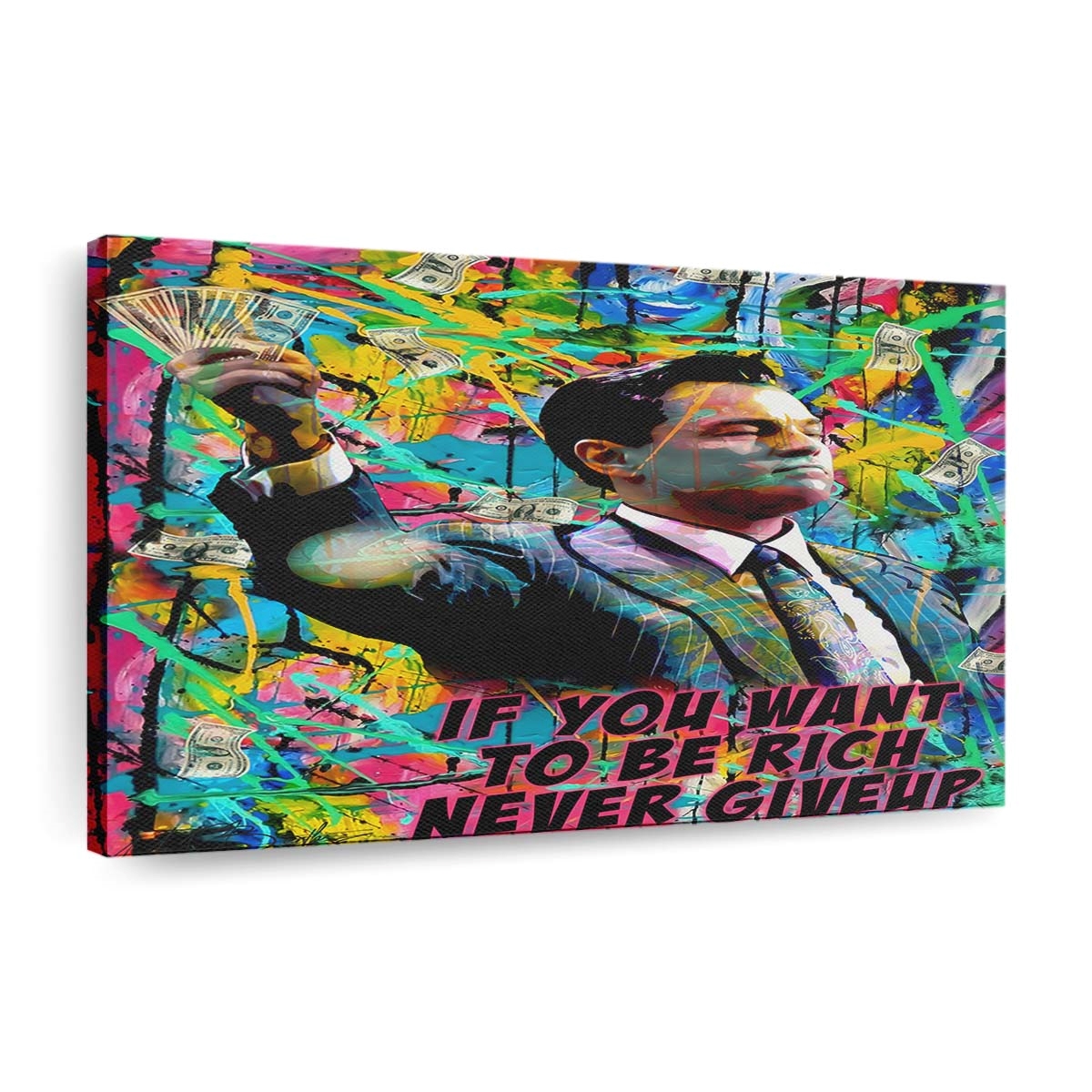 leinwand bilder wolf of wall street pop art wandbilder hochwertiger kunstdruck b8497