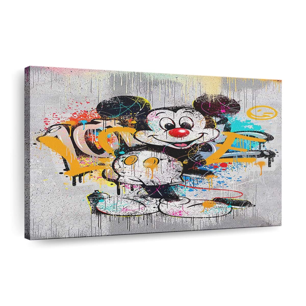 leinwand pop art micky maus love bilder wandbilder hochwertiger kunstdruck b8310