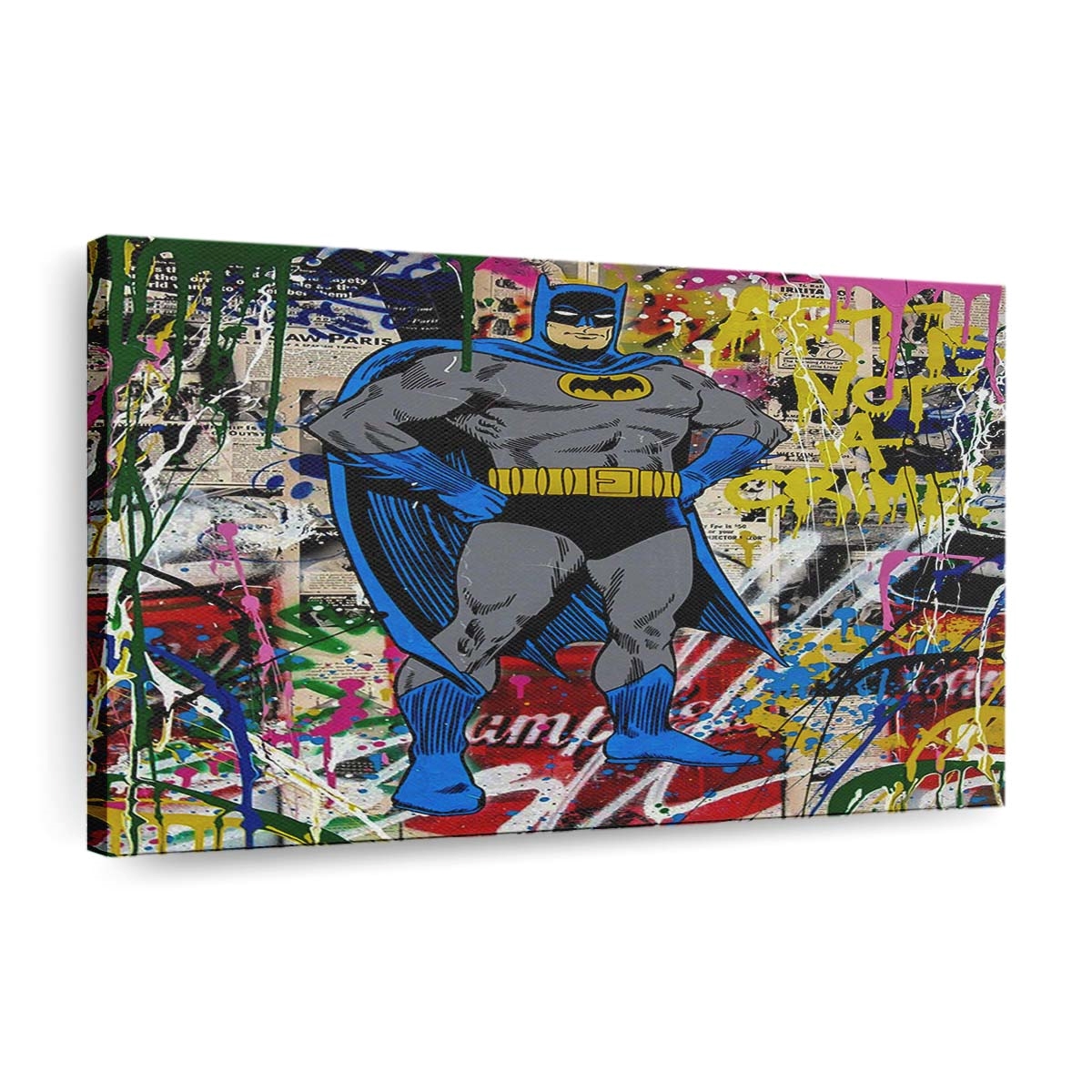 pop art batman hero held leinwand bilder wandbilder hochwertiger kunstdruck p5406