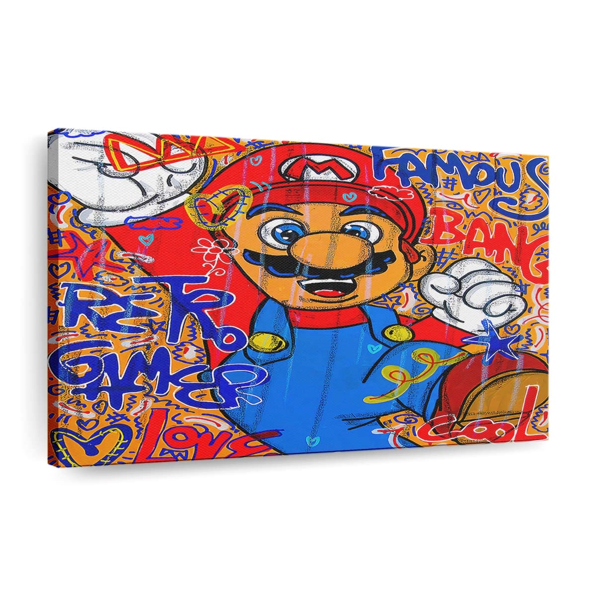 pop art mario kart spiel leinwand bilder wandbilder hochwertiger kunstdruck b8131