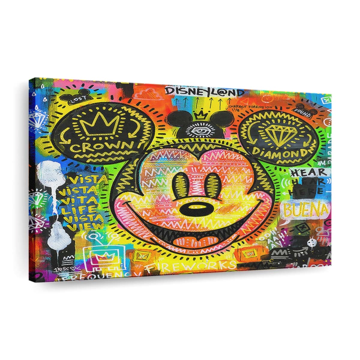 pop art micky maus funny leinwand bilder wandbilder hochwertiger kunstdruck b8168