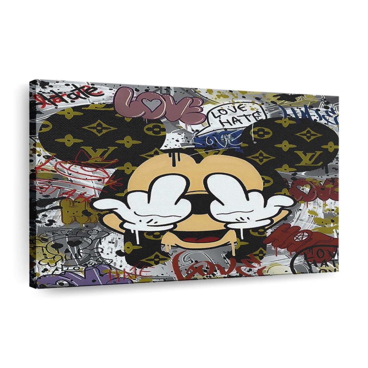 pop art micky maus funny leinwand bilder wandbilder hochwertiger kunstdruck b8300