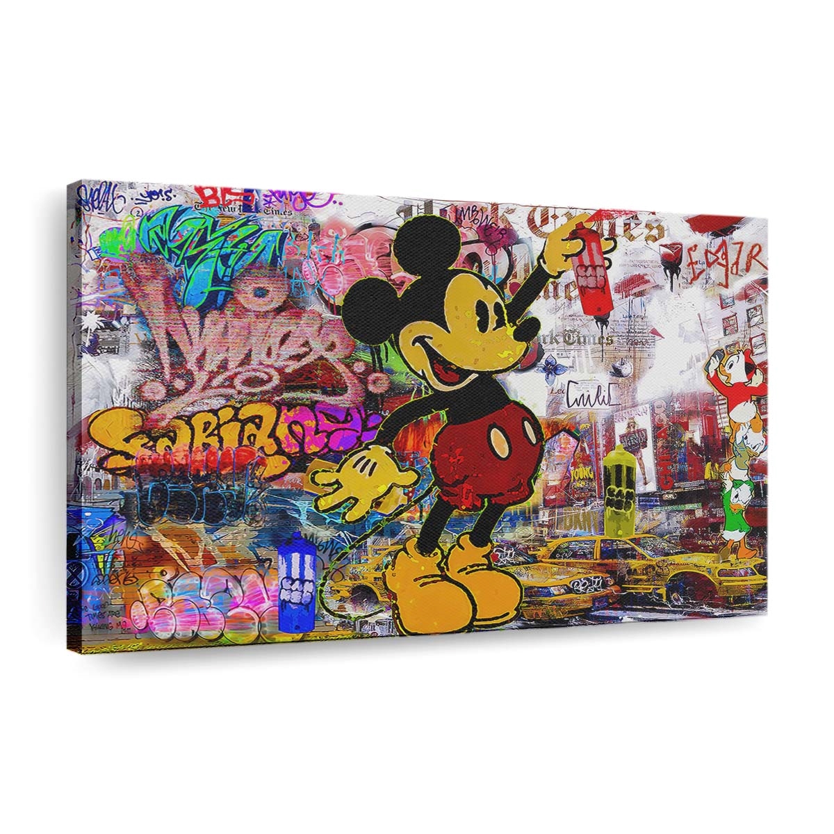 pop art micky maus graffiti leinwand bilder wandbilder hochwertiger kunstdruck b8169