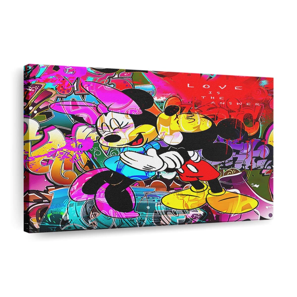 pop art micky maus minnie leinwand bilder wandbilder hochwertiger kunstdruck b8111