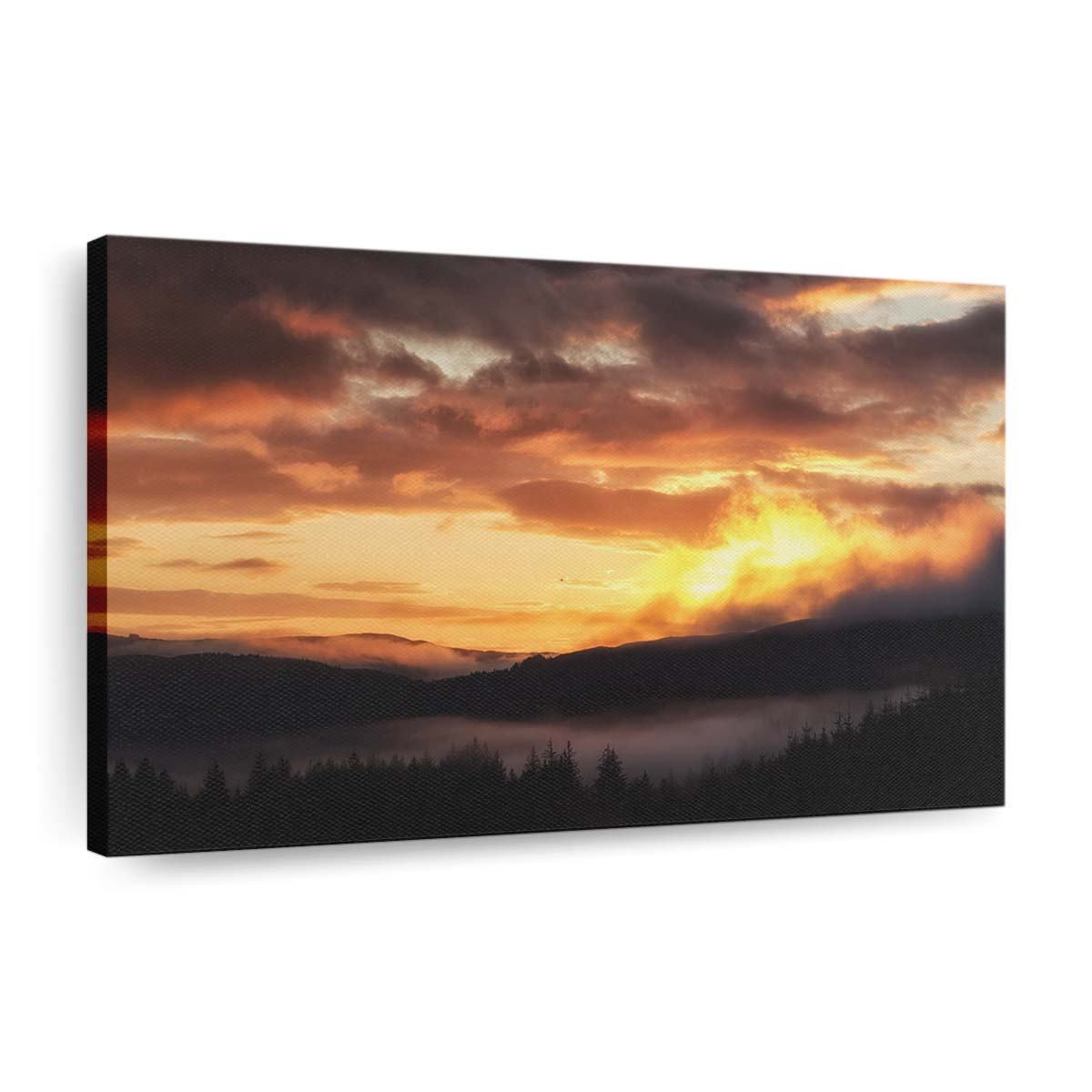 sunrise over the trossachs wallpaper