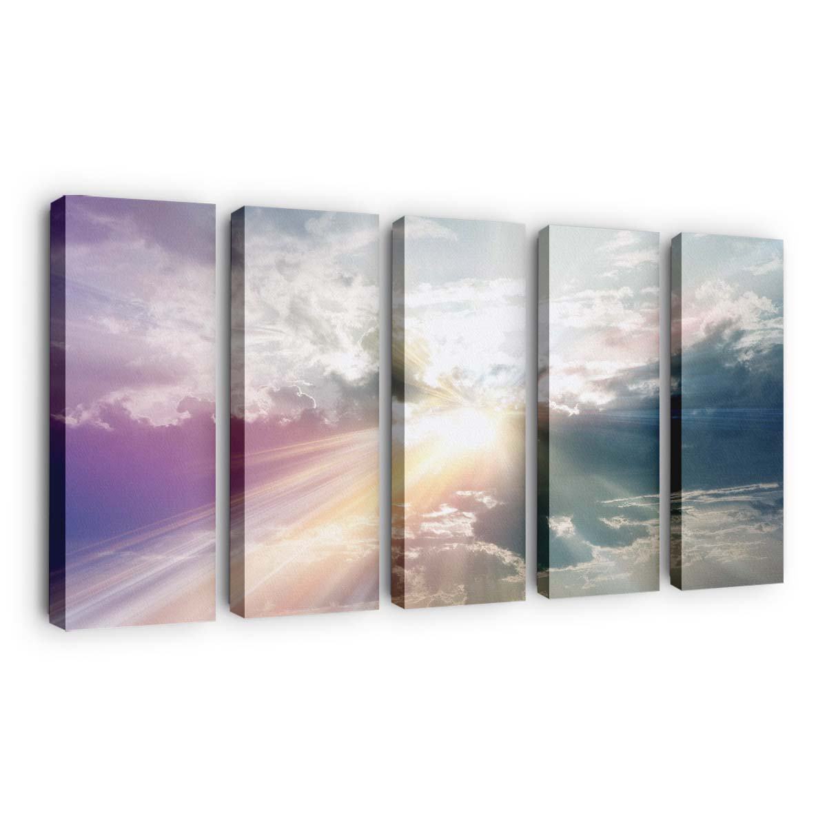 sun rays through the clouds colorful wallpaper