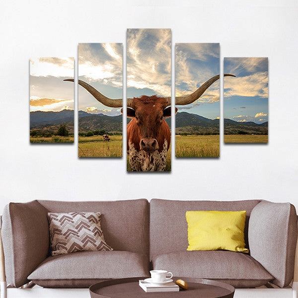 longhorn leinwandbilder kunstdrucke rahmen