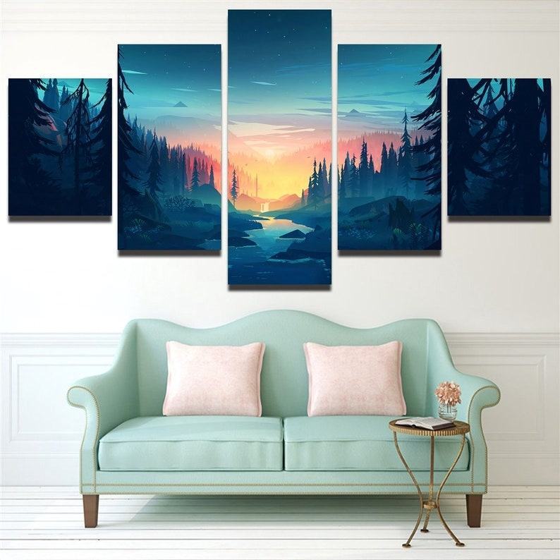 minimalistische landschaft natur sonnenaufgang leinwandbilder kunstdrucke rahmen